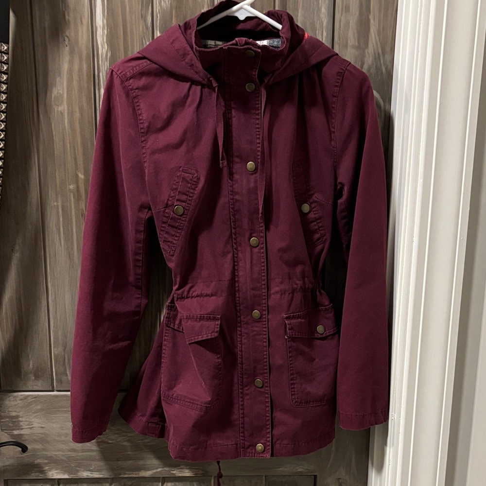 Love Tree Maroon Hooded Jacket size S
